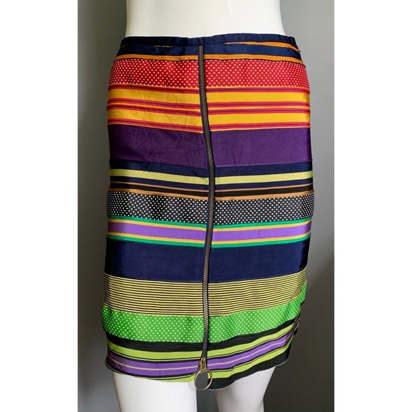 J. McLaughlin : multicolored ribbon zippered skirt - Picture 4 of 16